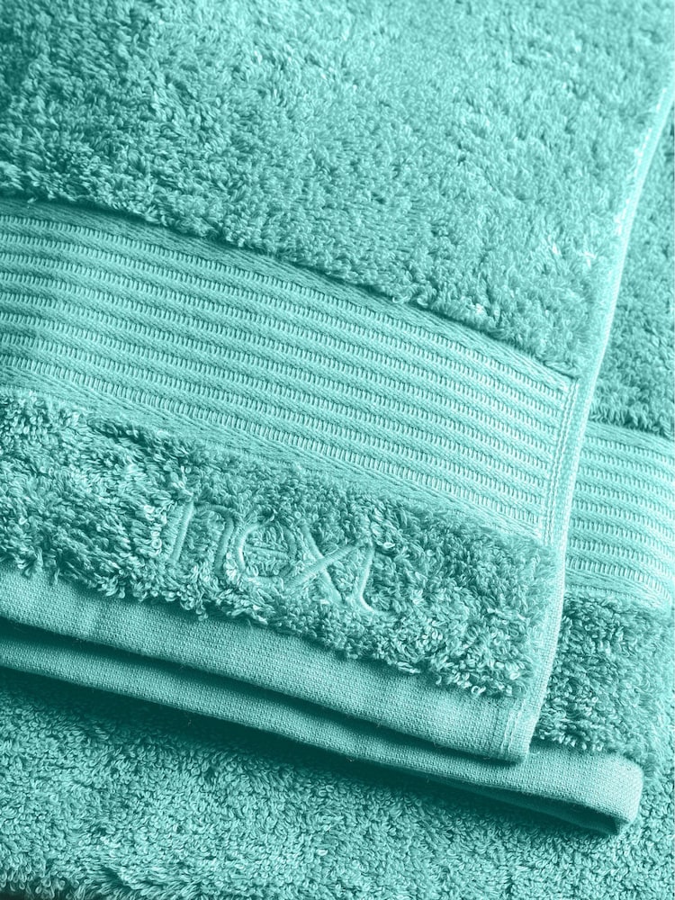 Blue Teal Bright Egyptian Cotton Towel - Image 3 of 5