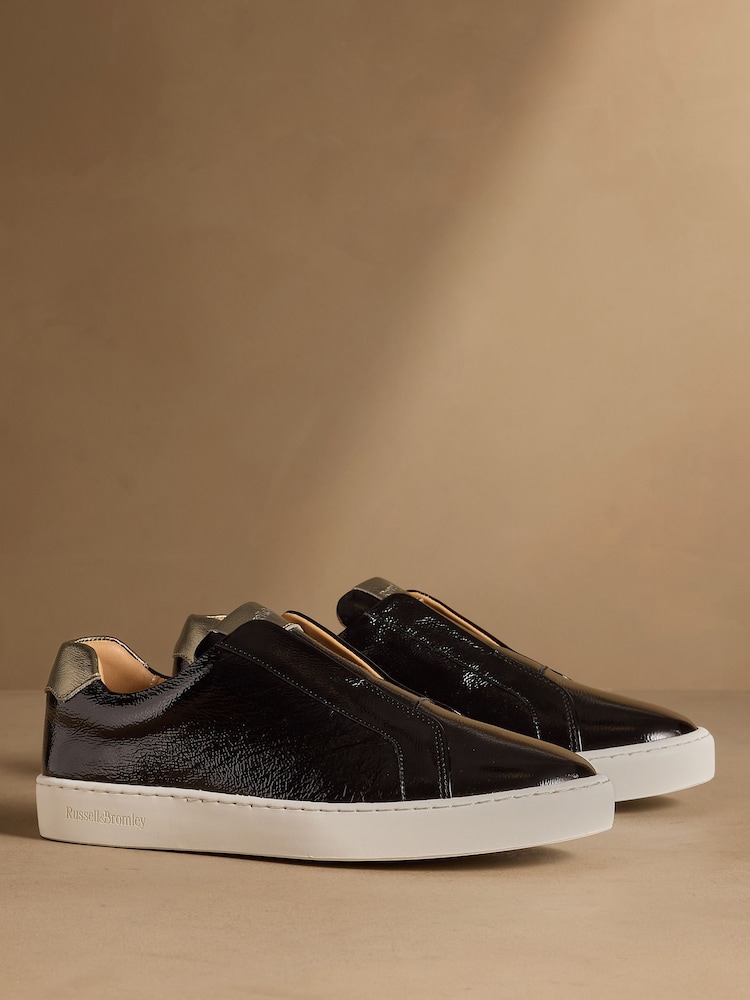 Brevet noir - Baskets sans lacets Russell & Bromley Pear - Image 1 de 7 Brevet noir - Baskets sans lacets Russell & Bromley Pear - Image 1 de 7