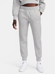 Gris oscuro jaspeado - Pantalones deportivos de polar de tiro medio Phoenix de Nike - Imagen 1 de 9