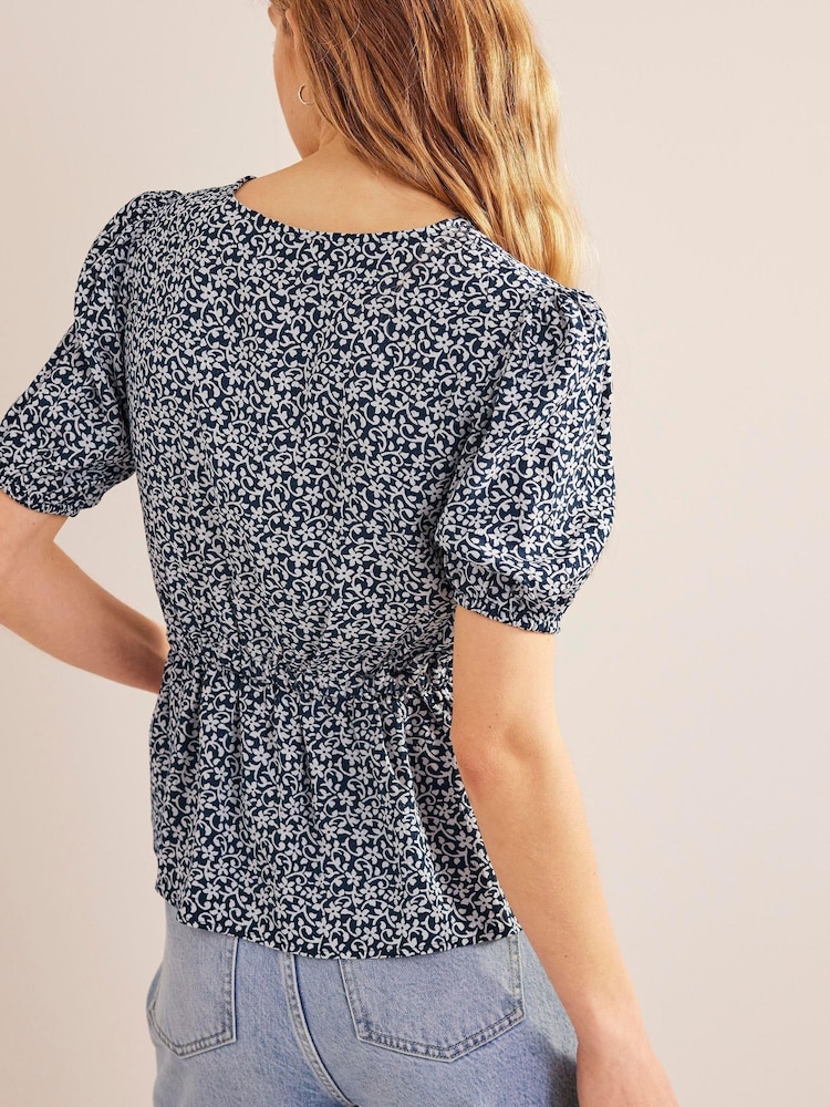 Blau - Boden Wickeloberteil mit elastischer Taille - Bild 2 von 5
