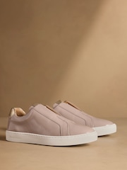 Taupe Patent - Baskets sans lacets Russell & Bromley Pear - Image 1 de 7