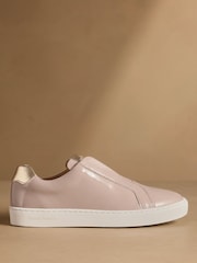 Taupe Patent - Baskets sans lacets Russell & Bromley Pear - Image 2 de 7