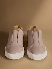 Taupe Patent - Baskets sans lacets Russell & Bromley Pear - Image 3 de 7