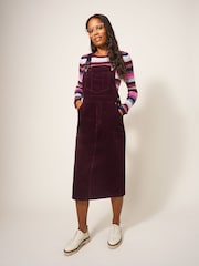 White Stuff Emmie Organic Cord Midi Pinny - Image 1 of 7