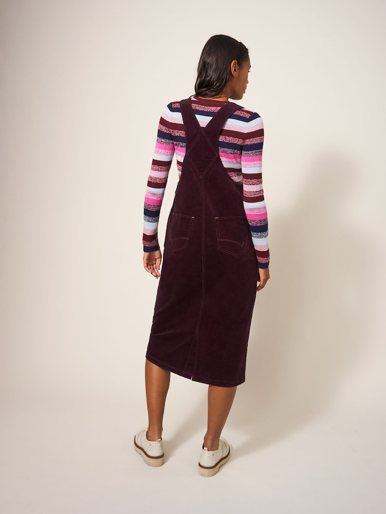 White Stuff Emmie Organic Cord Midi Pinny - Image 2 of 7