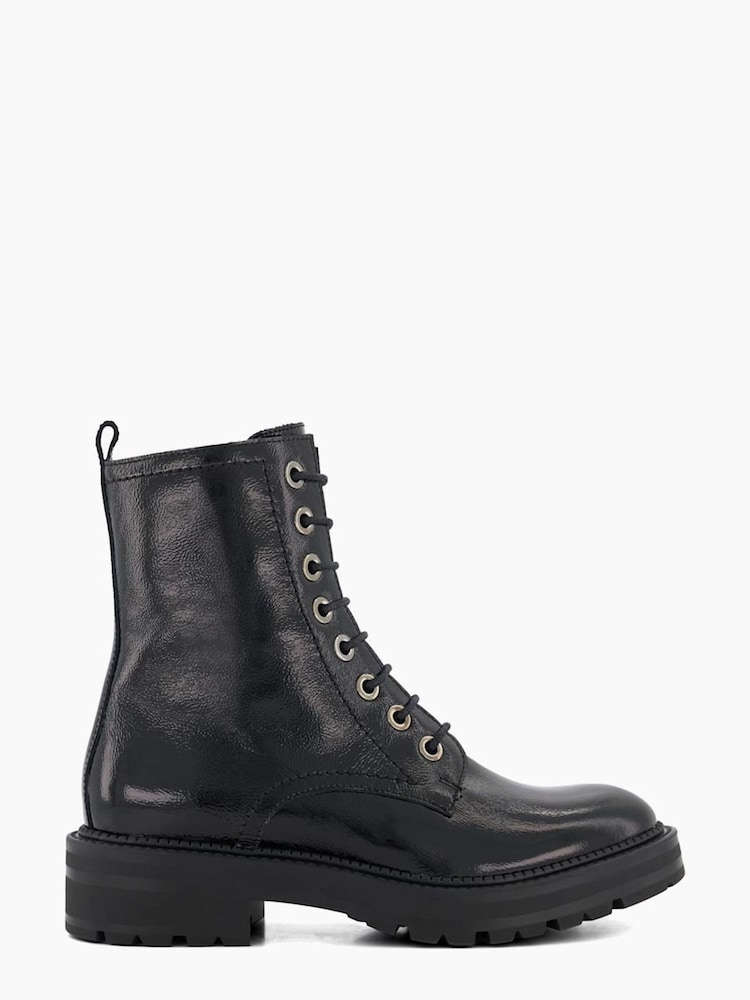 Dune London Black Press Cleated Hiker Boots - Image 1 of 6