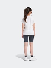 adidas White Kids Train Essentials T-Shirt and Shorts Set - Image 2 of 13