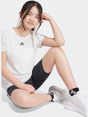 adidas White Kids Train Essentials T-Shirt and Shorts Set - Image 3 of 13