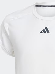 adidas White Kids Train Essentials T-Shirt and Shorts Set - Image 9 of 13