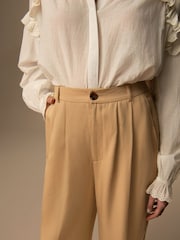 Laura Ashley Stone Wide Leg Tencel Trousers - Image 2 of 4