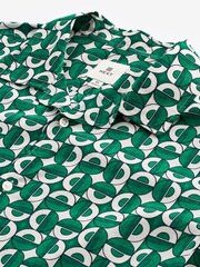 Green Geo Print Short Sleeve Shirt - Image 6 of 7