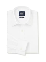 Savile Row Company Classic Fit Cotton Dobby Classic Fit Single Cuff Formal Shirt - Obrázek 1 z 3