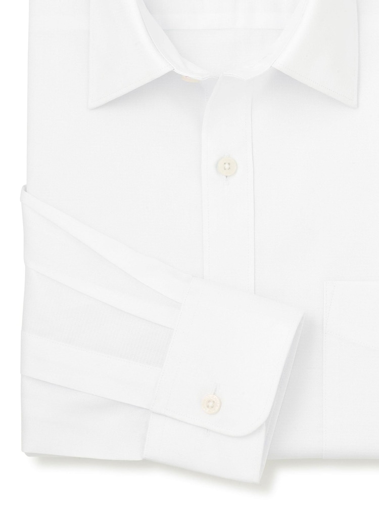 Savile Row Company Classic Fit Cotton Dobby Classic Fit Single Cuff Formal Shirt - Obrázek 2 z 3
