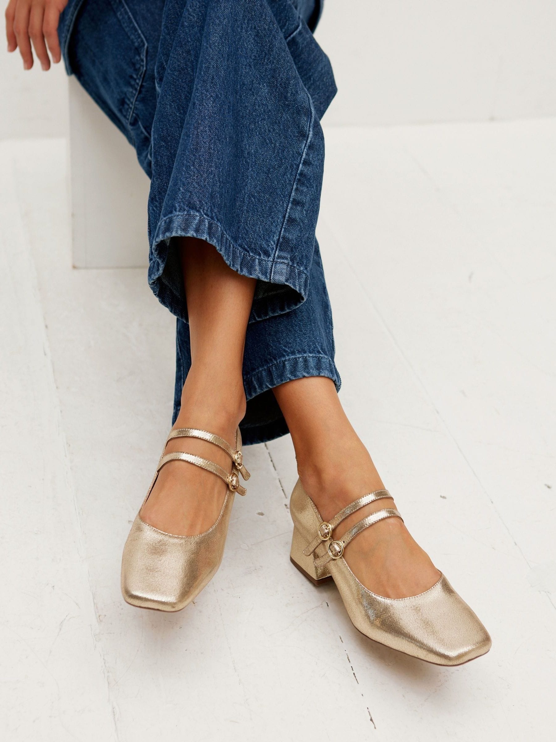 Gold mary janes store