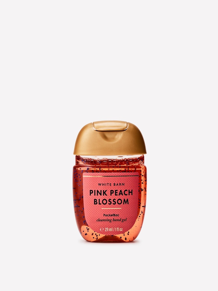 Bath & Body Works Pink Peach Blossom PocketBac Cleansing Hand Gel 29ml - Image 1 of 2 Bath & Body Works Pink Peach Blossom PocketBac Cleansing Hand Gel 29ml - Image 1 of 2