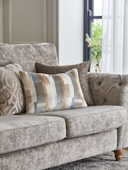 Natural Cut Velvet Retro Etch 40 x 59cm Cushion - Image 1 of 5