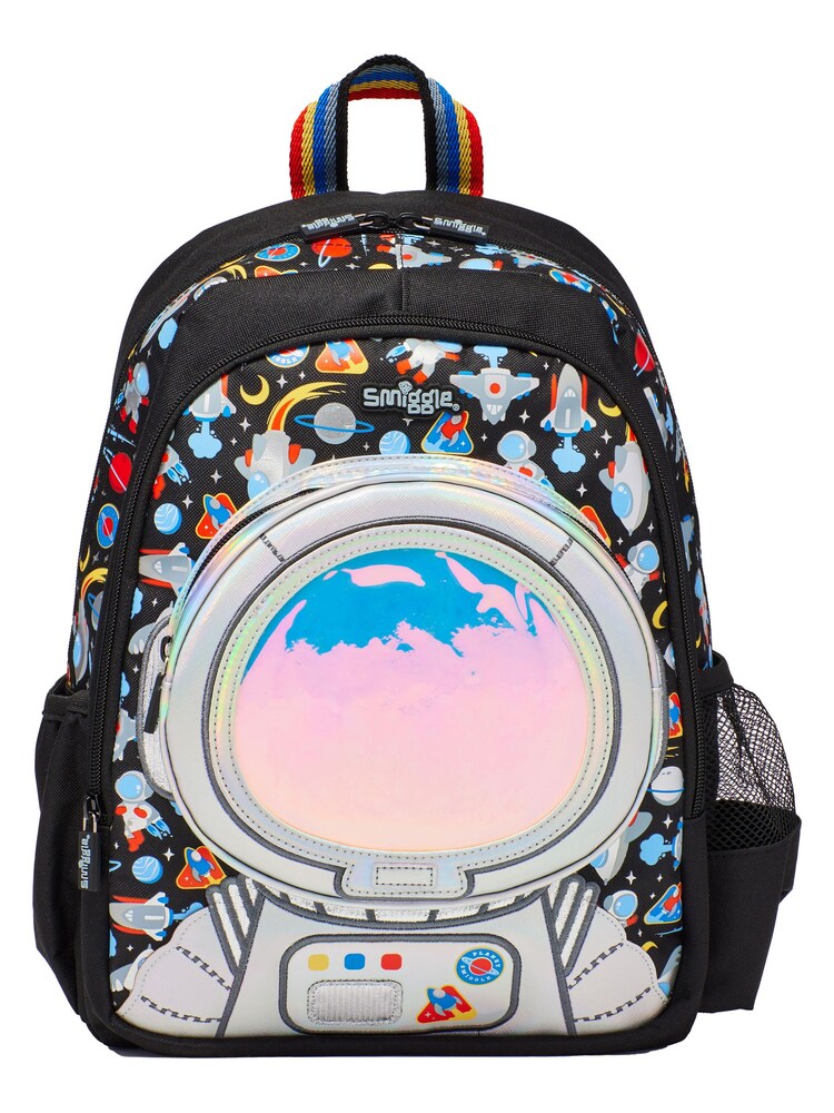Smiggle Black Lets Play Junior Character Backpack - Image 1 of 3