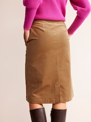 Boden Brown Margot Cord Midi Skirt - Image 2 of 5