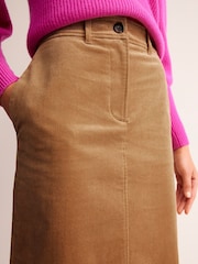 Boden Brown Margot Cord Midi Skirt - Image 3 of 5