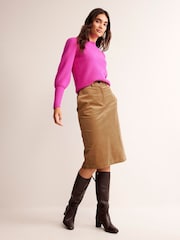 Boden Brown Margot Cord Midi Skirt - Image 4 of 5