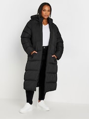 Yours Curve Black 2 In 1 Padded Puffer Coat - Image 1 of 6