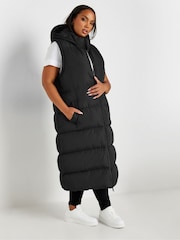 Yours Curve Black 2 In 1 Padded Puffer Coat - Image 2 of 6