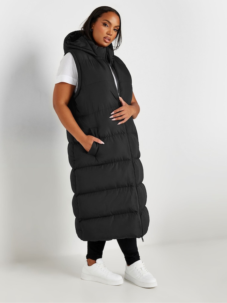 Yours Curve Black 2 In 1 Padded Puffer Coat - Image 2 of 6