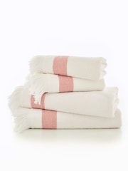 The Lyndon Company Pink Oakwood 100% Cotton Ridge Textured Towel - Image 2 of 2
