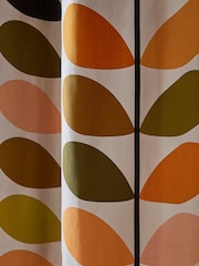 Orla Kiely Orange Multi Stem Eyelet Curtains - Image 3 of 3