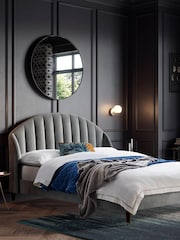 Opulent Velvet Steel Grey Stella Upholstered Bed Frame - Image 1 of 5