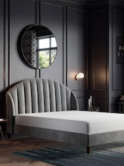 Opulent Velvet Steel Grey Stella Upholstered Bed Frame - Image 2 of 5