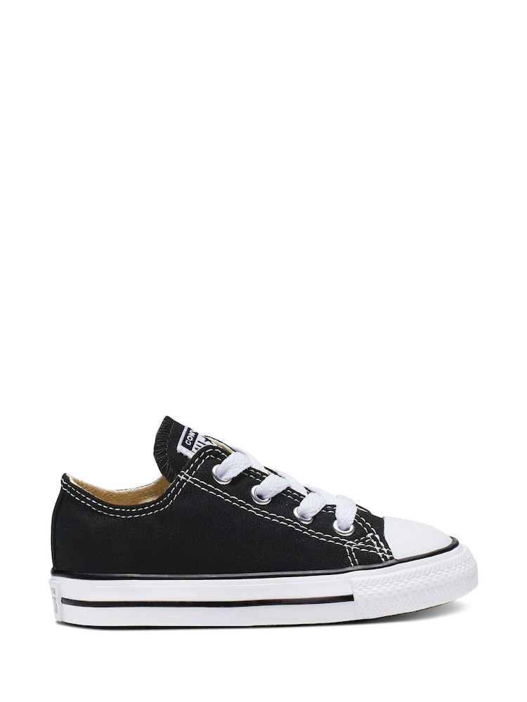 Converse Black Chuck Taylor All Star Infant Low Trainers - Image 1 of 6