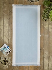 The Lyndon Company Light Blue Shoreline Stripe Beach Towel - Image 1 of 2