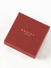 Radley Ladies Hatton Gardens 18ct Rose Gold Tone Sterling Silver Diamond Disc Stud Earrings - Image 5 of 5