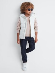 Reiss Oatmeal Melange Prague 9-13 yrs Merino Crew Neck Jumper - Image 1 of 6