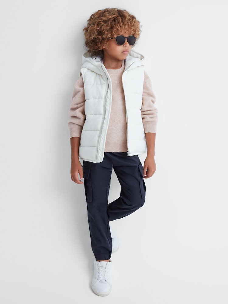 Reiss Oatmeal Melange Prague 9-13 yrs Merino Crew Neck Jumper - Image 1 of 6