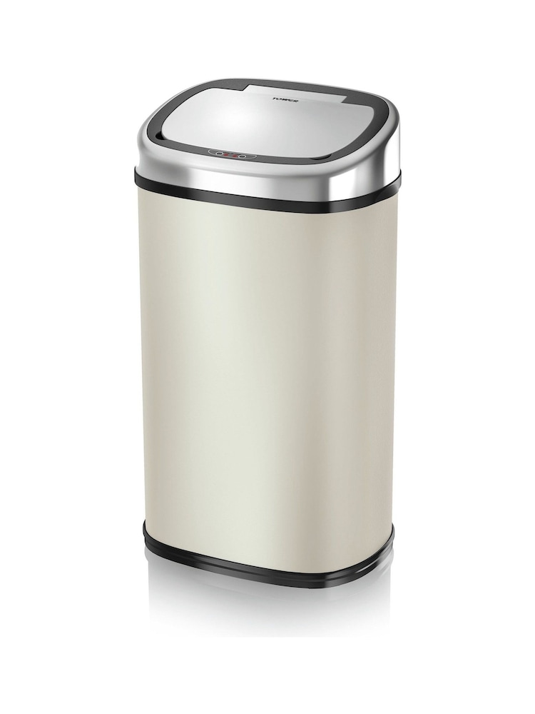 Tower Cream Sensor Lid 58L Bin - Image 2 of 4 Tower Cream Sensor Lid 58L Bin - Image 2 of 4