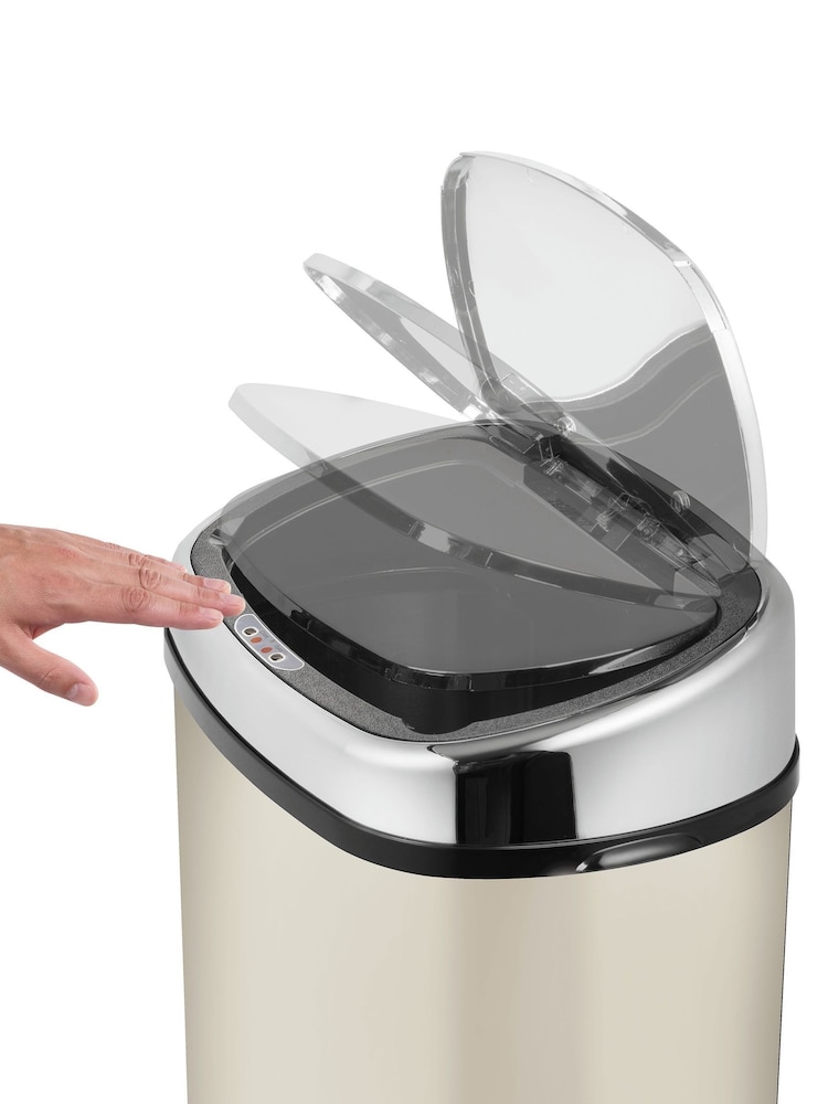 Tower Cream Sensor Lid 58L Bin - Image 4 of 4 Tower Cream Sensor Lid 58L Bin - Image 4 of 4