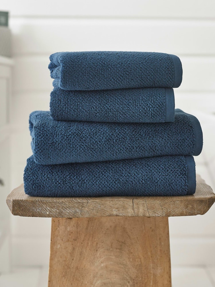 Deyongs Navy Romeo 100% Cotton Quick-Dry Towel - Image 1 of 2 Deyongs Navy Romeo 100% Cotton Quick-Dry Towel - Image 1 of 2