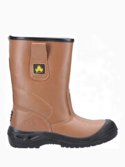Amblers Safety Tan Brown FS142 Water Resistant Pull-On Safety Rigger Boots - Image 1 of 5