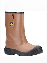 Amblers Safety Tan Brown FS142 Water Resistant Pull-On Safety Rigger Boots - Image 2 of 5