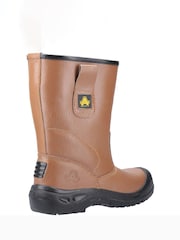 Amblers Safety Tan Brown FS142 Water Resistant Pull-On Safety Rigger Boots - Image 3 of 5