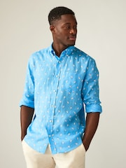 Blue Signature 100% Linen Long Sleeve Shirt - Image 1 of 8