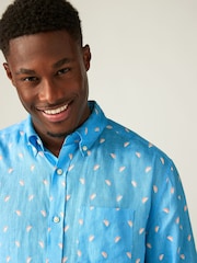 Blue Signature 100% Linen Long Sleeve Shirt - Image 5 of 8