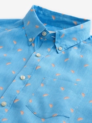 Blue Signature 100% Linen Long Sleeve Shirt - Image 7 of 8