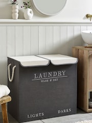 Grey Country  Laundry Sorter Basket - Image 1 of 5
