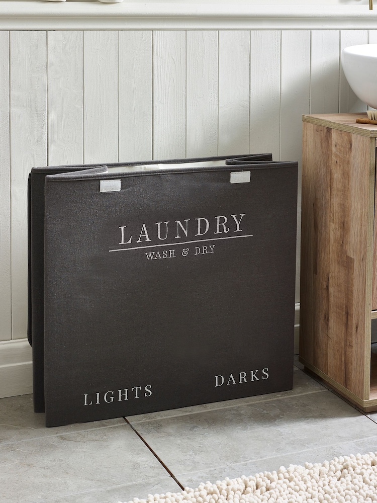 Grey Country  Laundry Sorter Basket - Image 3 of 5