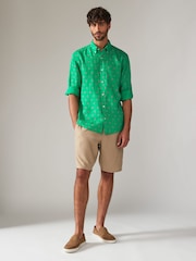 Green Signature 100% Linen Long Sleeve Shirt - Image 3 of 6