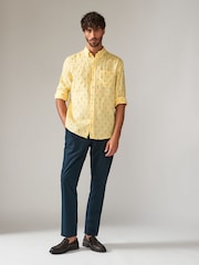 Yellow Signature 100% Linen Long Sleeve Shirt - Image 1 of 6
