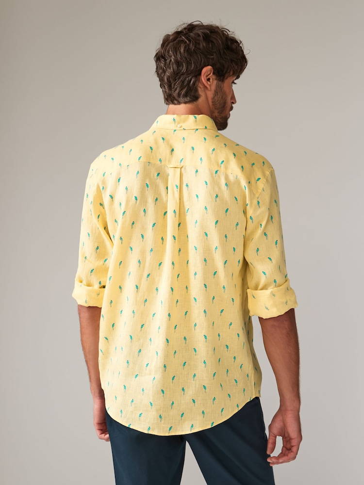 Yellow Signature 100% Linen Long Sleeve Shirt - Image 2 of 6
